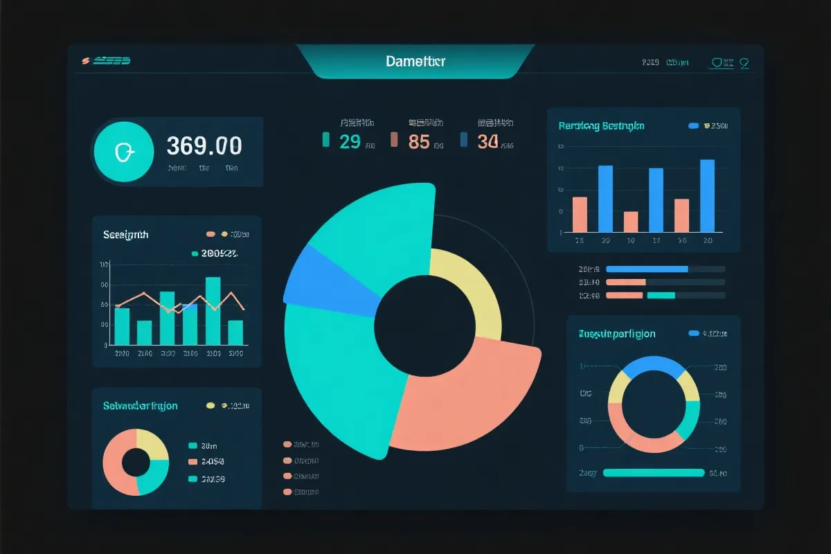 数据仪表盘与号码可视化示意